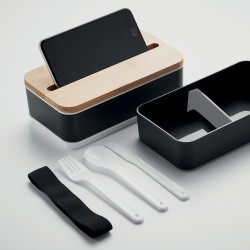 Lunchbox Éco-responsable en PP Recyclé Personnalisée WINT Matières : polypropylène (PP) Couleurs : noir livraison express 24h 48