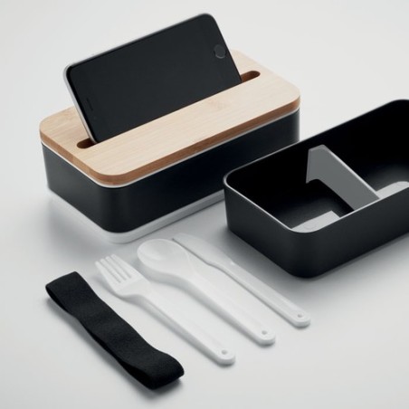 Lunchbox Éco-responsable en PP Recyclé Personnalisée WINT Matières : polypropylène (PP) Couleurs : noir livraison express 24h 48
