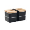 Lunchbox Éco-responsable en PP Recyclé Personnalisée WINT Matières : polypropylène (PP) Couleurs : noir cadeau collaborateur pre