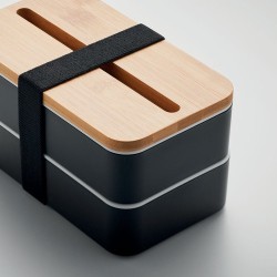 Lunchbox Éco-responsable en PP Recyclé Personnalisée WINT Matières : polypropylène (PP) Couleurs : noir accessoire événementiel 