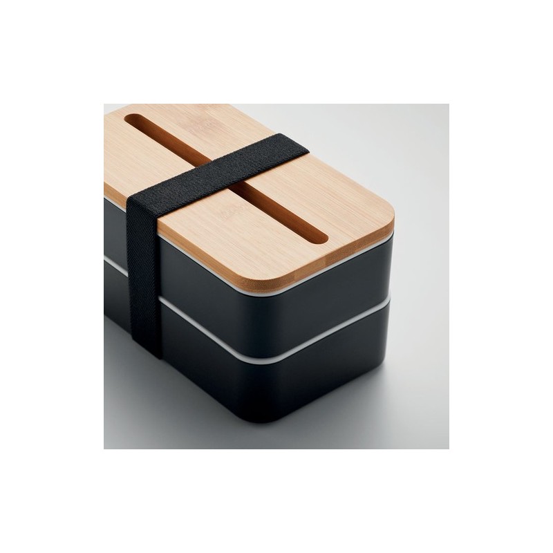 Lunchbox Éco-responsable en PP Recyclé Personnalisée WINT Matières : polypropylène (PP) Couleurs : noir accessoire événementiel 
