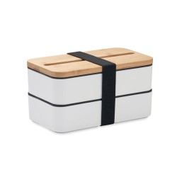 Lunchbox Éco-responsable en PP Recyclé Personnalisée WINT Matières : polypropylène (PP) Couleurs : blanc personnalisable avec vo