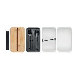 Lunchbox Éco-responsable en PP Recyclé Personnalisée WINT Matières : polypropylène (PP) Couleurs : blanc cadeau entreprise pas c