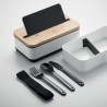 Lunchbox Éco-responsable en PP Recyclé Personnalisée WINT Matières : polypropylène (PP) Couleurs : blanc objet promotionnel éco-