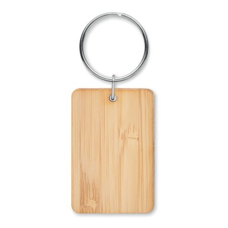 Porte-clés rectangulaire en bambou personnalisé ANGLEBOO Matières : bambou Couleurs : bois personnalisable avec votre logo