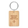 Porte-clés rectangulaire en bambou personnalisé ANGLEBOO Matières : bambou Couleurs : bois cadeau entreprise pas cher