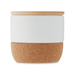 Bougie Parfumée Éco-responsable en Cire Végétale 80 g MENKAURE Matières : grès Couleurs : blanc 2