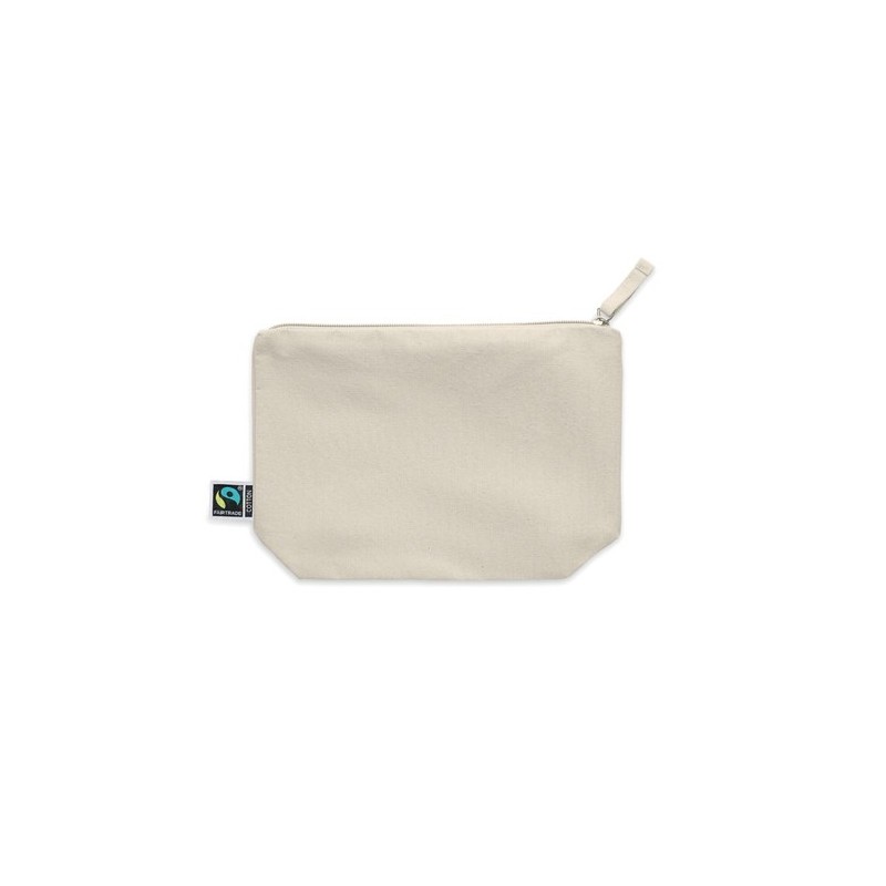 Trousse Éco-responsable Personnalisée Commerce Équitable OSOLE COS Matières : coton Couleurs : beige personnalisable avec votre 