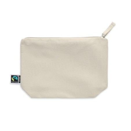 Trousse Éco-responsable Personnalisée Commerce Équitable OSOLE COS Matières : coton Couleurs : beige personnalisable avec votre 