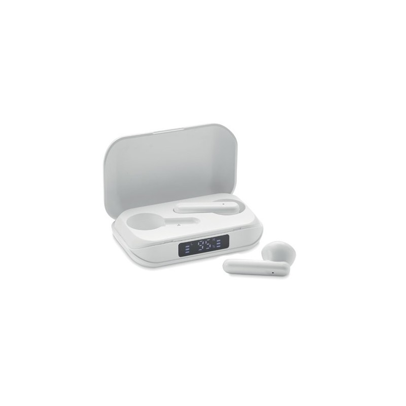 Écouteurs TWS Recyclés Personnalisés en ABS - Quaver Matières : ABS Couleurs : blanc