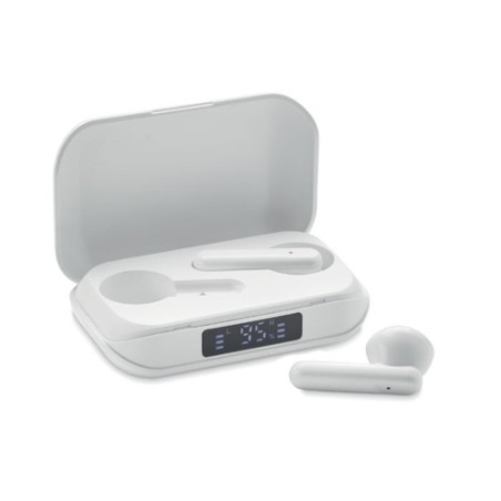 Écouteurs TWS Recyclés Personnalisés en ABS - Quaver Matières : ABS Couleurs : blanc