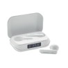 Écouteurs TWS Recyclés Personnalisés en ABS - Quaver Matières : ABS Couleurs : blanc marquage laser ultra précis