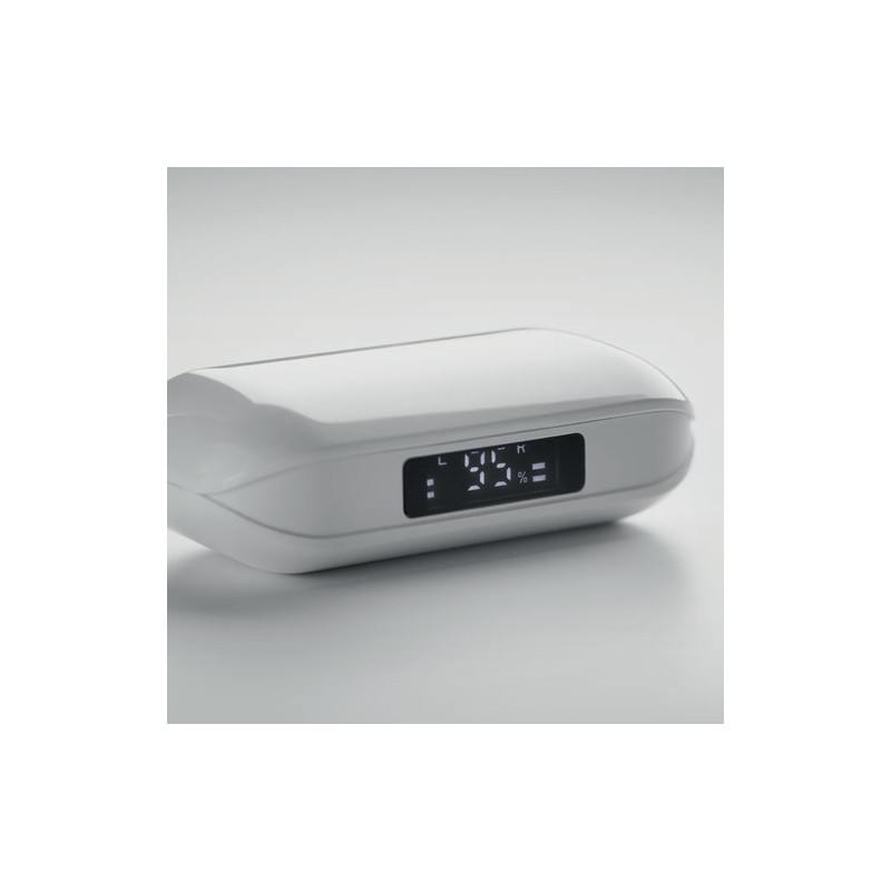 Écouteurs TWS Recyclés Personnalisés en ABS - Quaver Matières : ABS Couleurs : blanc livraison express 24h 48h