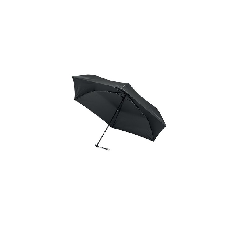 Parapluie pliant ultra léger personnalisé MINIBRELLA Matières : PET Couleurs : noir personnalisable avec votre logo