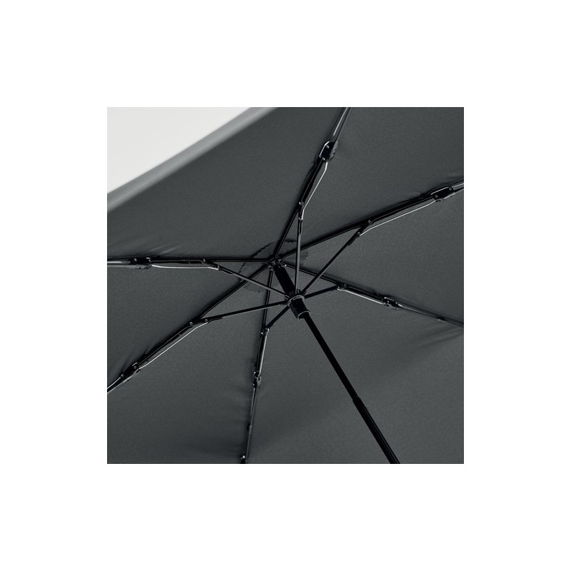 Parapluie pliant ultra léger personnalisé MINIBRELLA Matières : PET Couleurs : noir marquage laser ultra précis