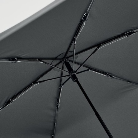 Parapluie pliant ultra léger personnalisé MINIBRELLA Matières : PET Couleurs : noir marquage laser ultra précis