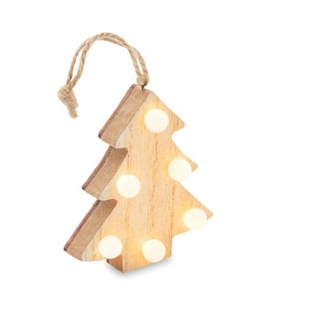 Sapin en Bois LULIE avec Lumières LED
