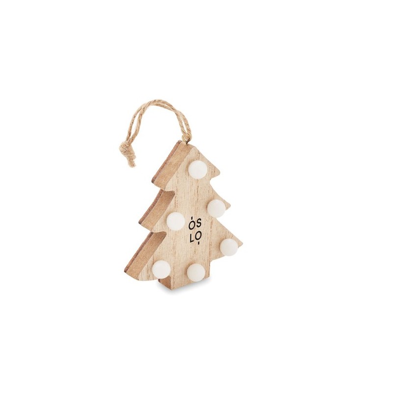 Sapin en Bois LULIE avec Lumières LED