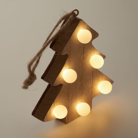 Sapin en Bois LULIE avec Lumières LED
