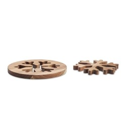 Dessous de Plat Fonctionnel et Élégant en Acacia
