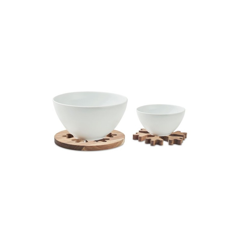 Dessous de Plat en Acacia - Lot de 2 Design Élégant