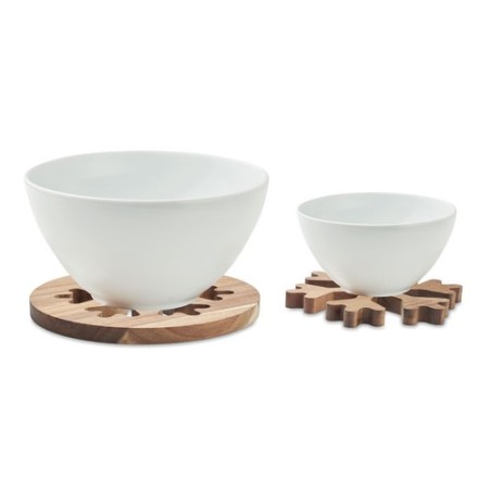 Dessous de Plat en Acacia - Lot de 2 Design Élégant