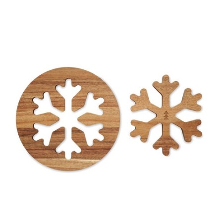 Dessous de Plat en Acacia - Lot de 2 Design Élégant
