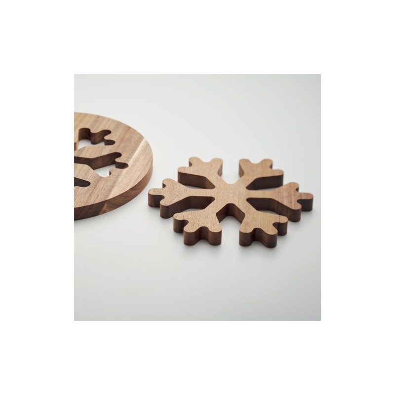 Dessous de Plat en Acacia - Lot de 2 Design Élégant