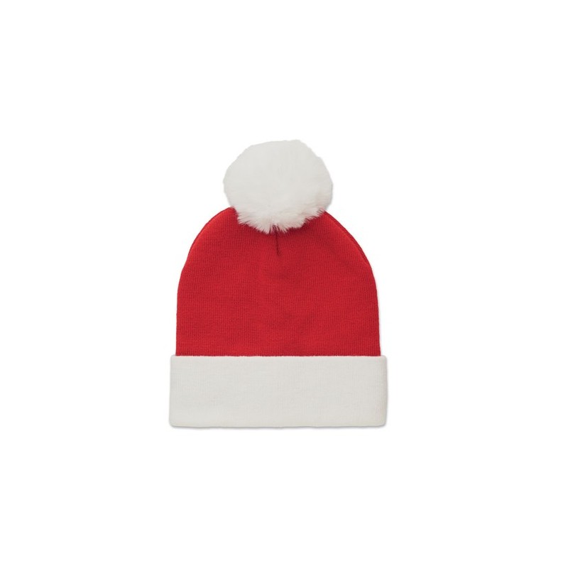 Bonnet de Noël Tricoté MENSA avec Pompon
