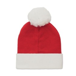 Bonnet de Noël Tricoté MENSA avec Pompon 2