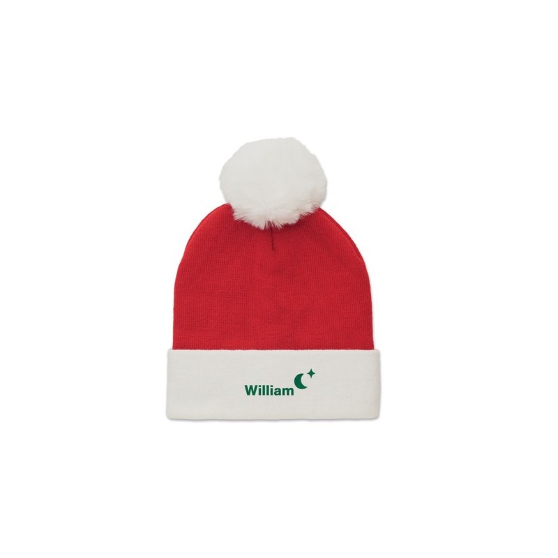 Bonnet de Noël Tricoté MENSA avec Pompon