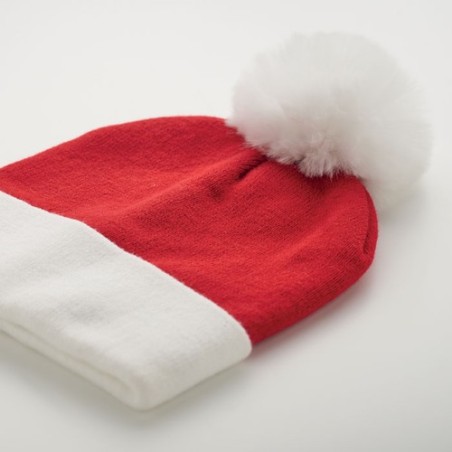 Bonnet de Noël Tricoté MENSA avec Pompon