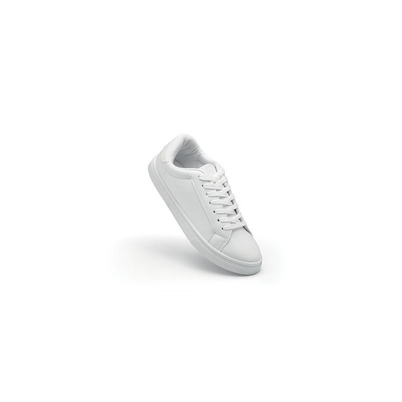 Baskets Personnalisées en PU Taille 38 BLANCOS pour le Quotidien Matières : PU Couleurs : blanc personnalisable avec votre logo