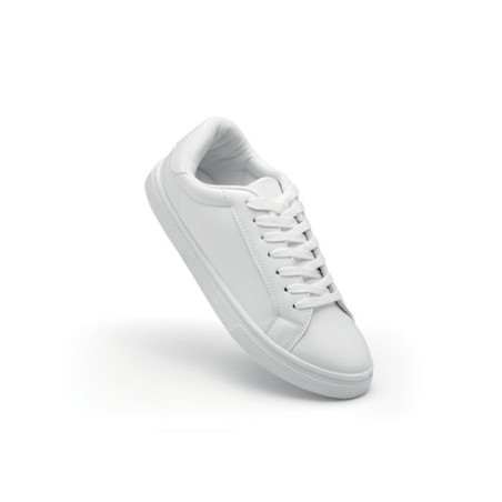Baskets Personnalisées en PU Taille 38 BLANCOS pour le Quotidien Matières : PU Couleurs : blanc personnalisable avec votre logo