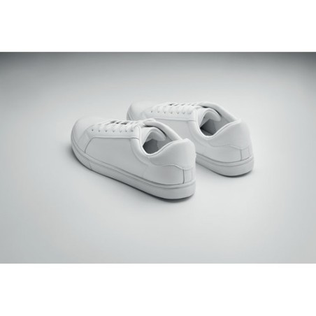 Baskets Personnalisées en PU Taille 38 BLANCOS pour le Quotidien Matières : PU Couleurs : blanc cadeau entreprise pas cher