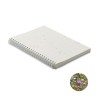 Carnet A5 Éco-responsable en Papier Semence Personnalisé - SEED RING Matières : papier Couleurs : blanc