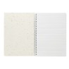 Carnet A5 Éco-responsable en Papier Semence Personnalisé - SEED RING Matières : papier Couleurs : blanc personnalisable avec vot