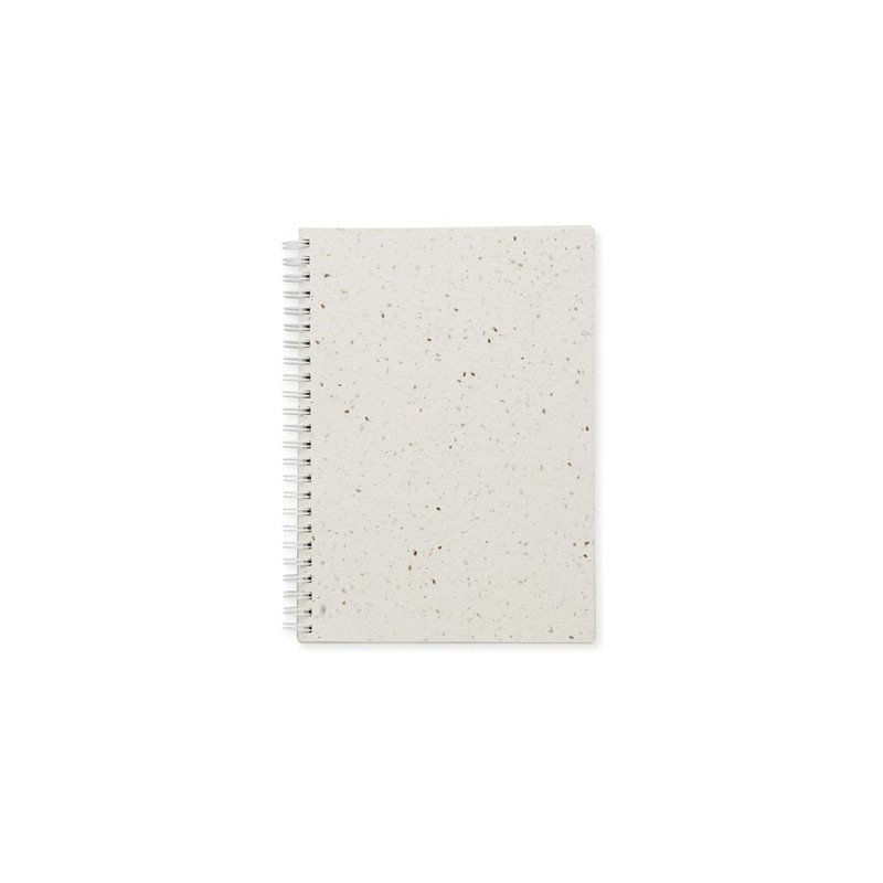Carnet A5 Éco-responsable en Papier Semence Personnalisé - SEED RING Matières : papier Couleurs : blanc cadeau entreprise pas ch
