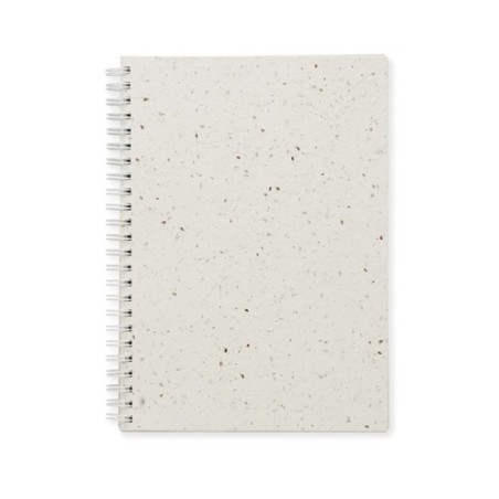 Carnet A5 Éco-responsable en Papier Semence Personnalisé - SEED RING Matières : papier Couleurs : blanc cadeau entreprise pas ch