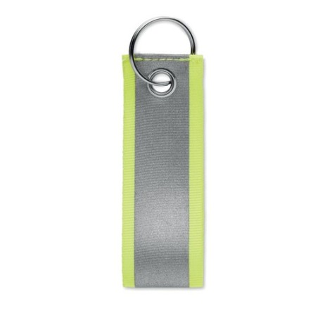 Porte-clés réfléchissant personnalisé REFLEKEY Matières : PET Couleurs : jaune fluo personnalisable avec votre logo