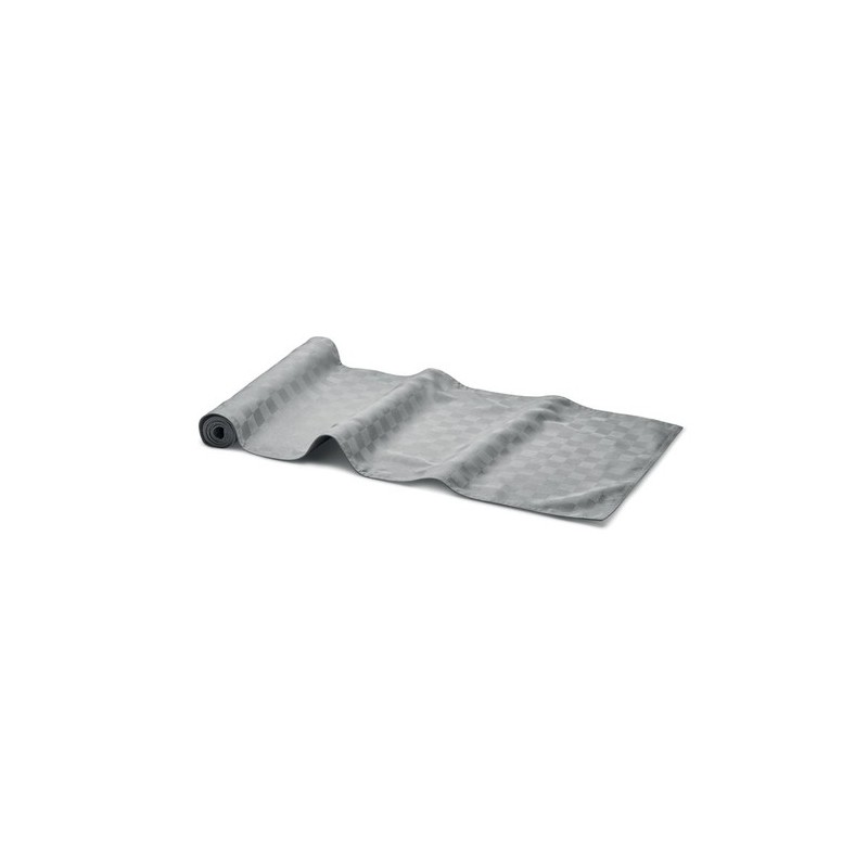 Chemin de table chic en polyester personnalisé SPICE Matières : PET Couleurs : gris objet promotionnel éco-responsable