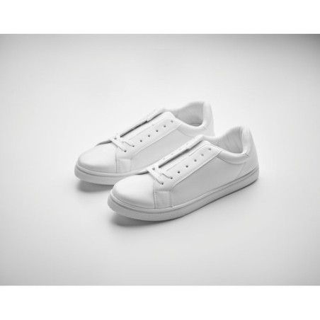 Baskets Personnalisées en PU Confortables et Stylées Taille 43 - BLANCOS Matières : PU Couleurs : blanc marquage laser ultra pré