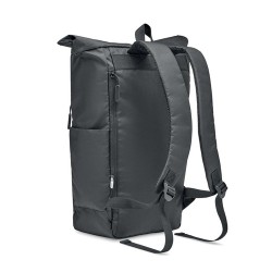 Sac à Dos Éco-responsable RPET 300D Personnalisé pour Ordinateur VALLEY ROLLPACK Matières : PET recyclé Couleurs : noir cadeau e