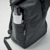 Sac à Dos Éco-responsable RPET 300D Personnalisé pour Ordinateur VALLEY ROLLPACK Matières : PET recyclé Couleurs : noir marquage