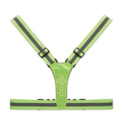 Bretelles de sécurité LED personnalisées pour chantiers ROUNDVISIBLE Matières : PET Couleurs : vert fluo 2