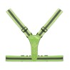 Bretelles de sécurité LED personnalisées pour chantiers ROUNDVISIBLE Matières : PET Couleurs : vert fluo personnalisable avec vo