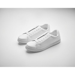 Baskets Légères et Stylées en PU Taille 44 Personnalisées BLANCOS Matières : PU Couleurs : blanc marquage laser ultra précis