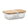 Lunchbox Éco-responsable en Verre et Bambou Personnalisée TUNDRA 3 Matières : verre Couleurs : transparent