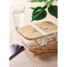 Lunchbox Éco-responsable en Verre et Bambou Personnalisée TUNDRA 3 Matières : verre Couleurs : transparent goodies publicitaire 