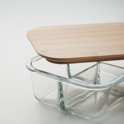 Lunchbox Éco-responsable en Verre et Bambou Personnalisée TUNDRA 3 Matières : verre Couleurs : transparent marquage laser ultra 